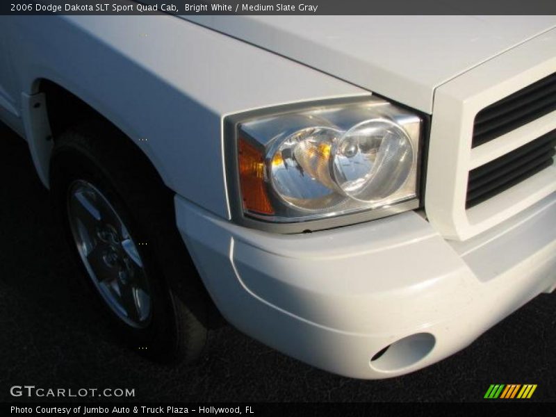 Bright White / Medium Slate Gray 2006 Dodge Dakota SLT Sport Quad Cab