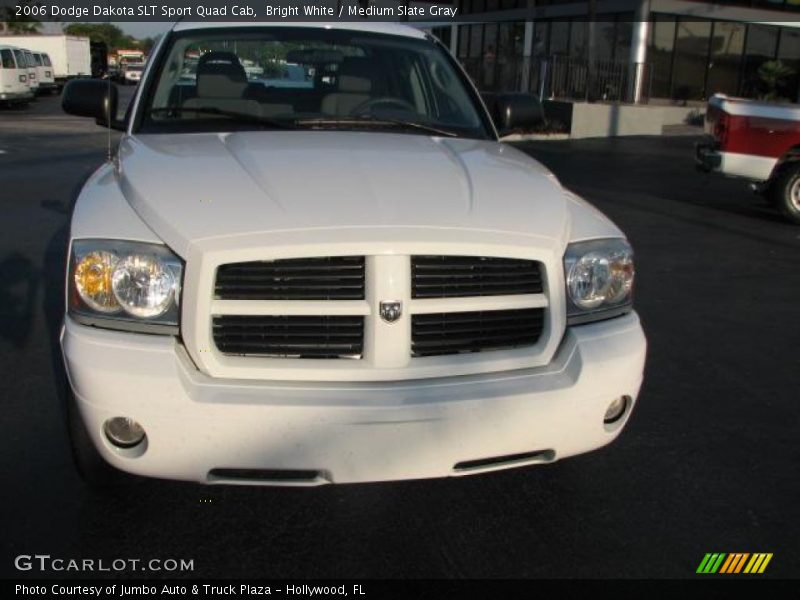 Bright White / Medium Slate Gray 2006 Dodge Dakota SLT Sport Quad Cab