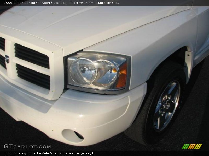 Bright White / Medium Slate Gray 2006 Dodge Dakota SLT Sport Quad Cab