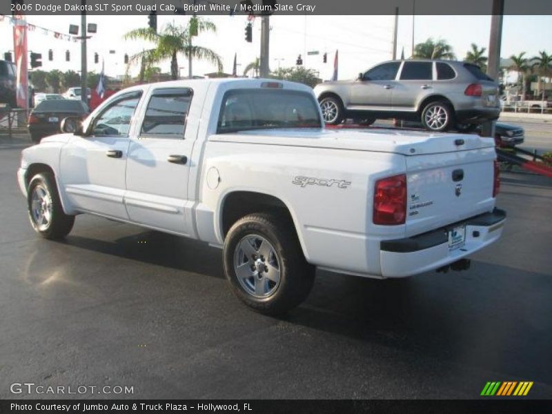 Bright White / Medium Slate Gray 2006 Dodge Dakota SLT Sport Quad Cab
