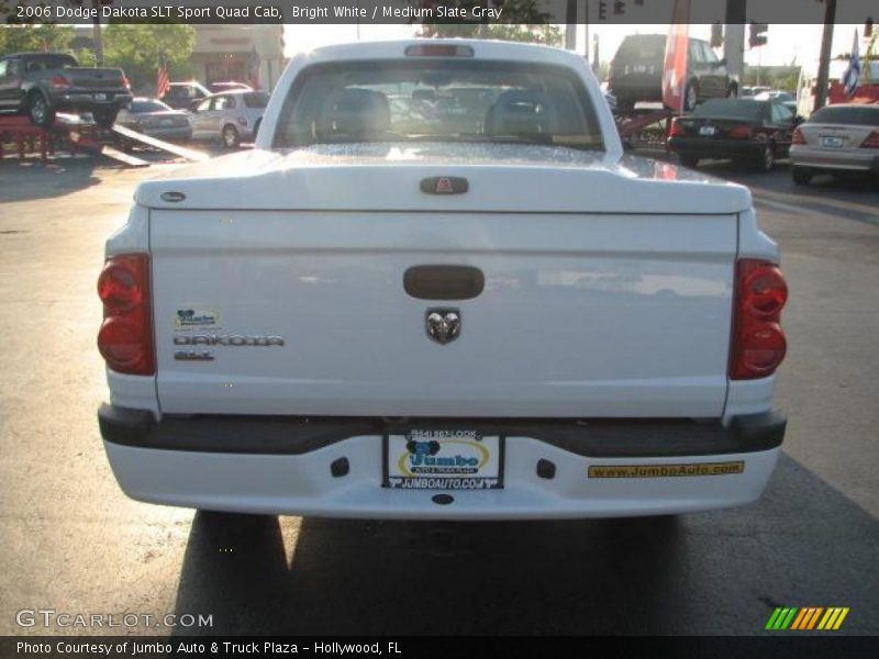 Bright White / Medium Slate Gray 2006 Dodge Dakota SLT Sport Quad Cab