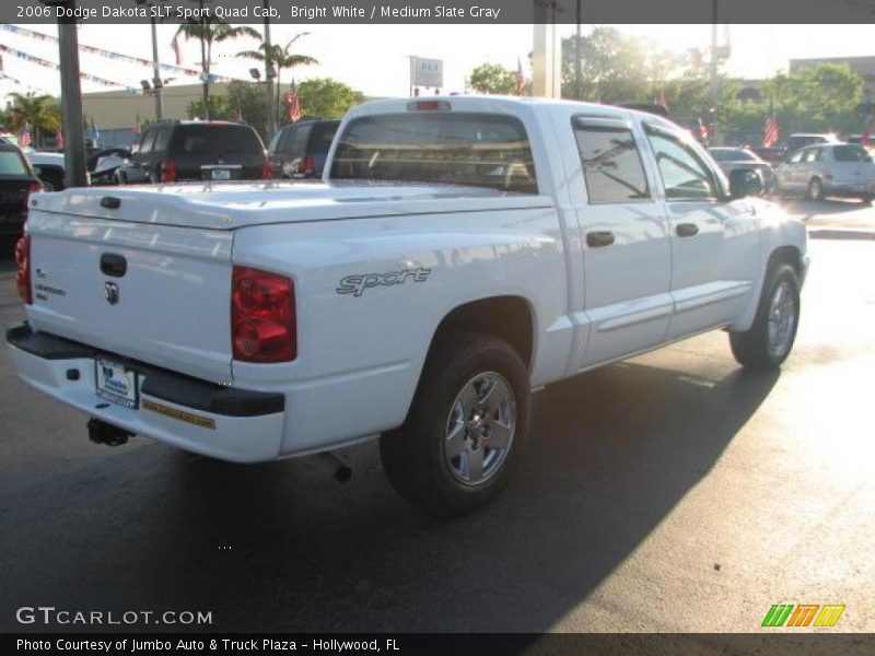 Bright White / Medium Slate Gray 2006 Dodge Dakota SLT Sport Quad Cab