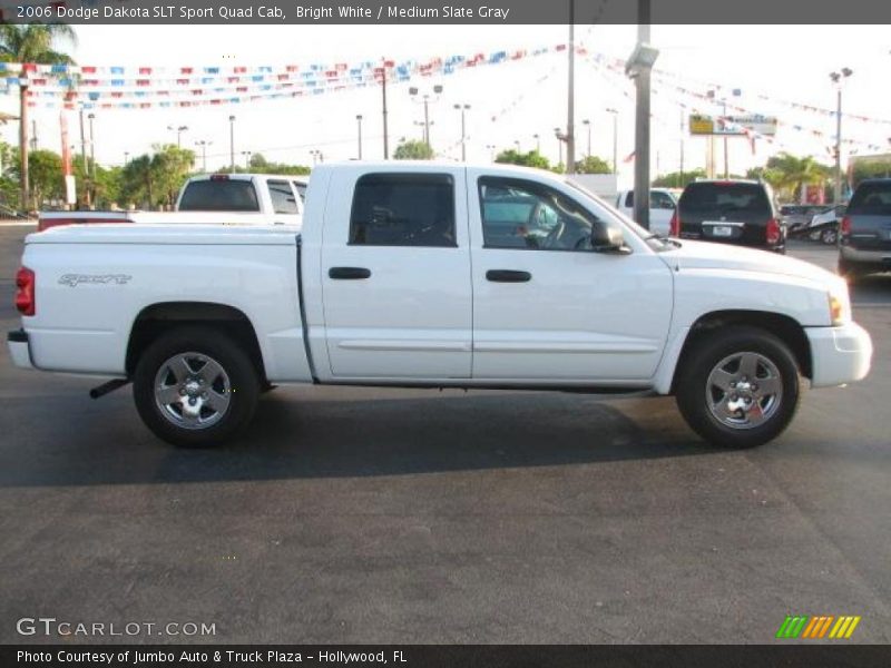 Bright White / Medium Slate Gray 2006 Dodge Dakota SLT Sport Quad Cab