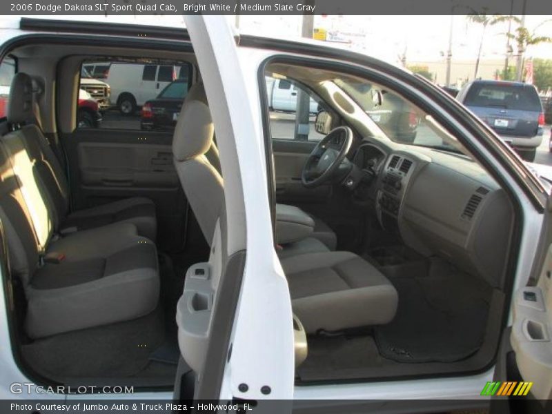 Bright White / Medium Slate Gray 2006 Dodge Dakota SLT Sport Quad Cab