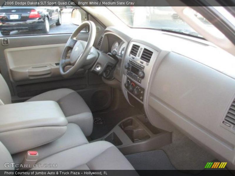 Bright White / Medium Slate Gray 2006 Dodge Dakota SLT Sport Quad Cab