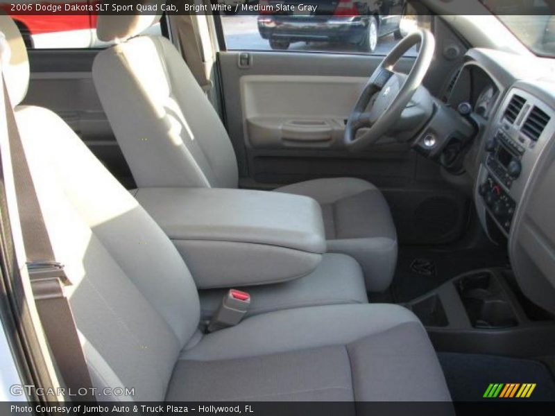 Bright White / Medium Slate Gray 2006 Dodge Dakota SLT Sport Quad Cab