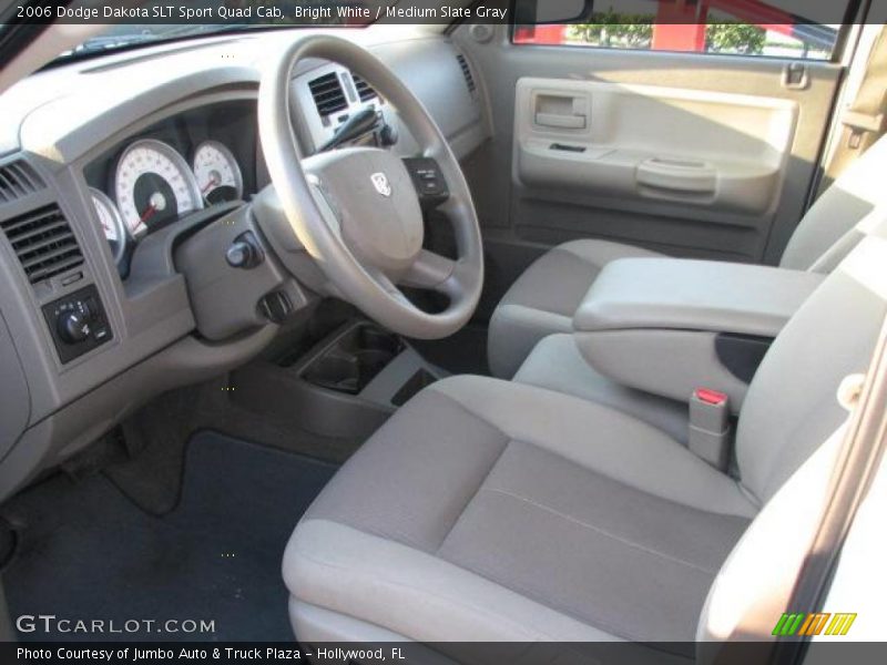 Bright White / Medium Slate Gray 2006 Dodge Dakota SLT Sport Quad Cab