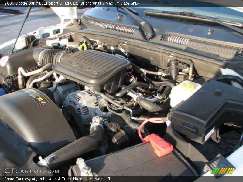 Bright White / Medium Slate Gray 2006 Dodge Dakota SLT Sport Quad Cab