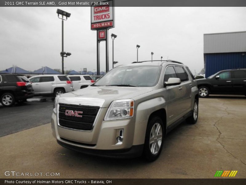 Gold Mist Metallic / Jet Black 2011 GMC Terrain SLE AWD