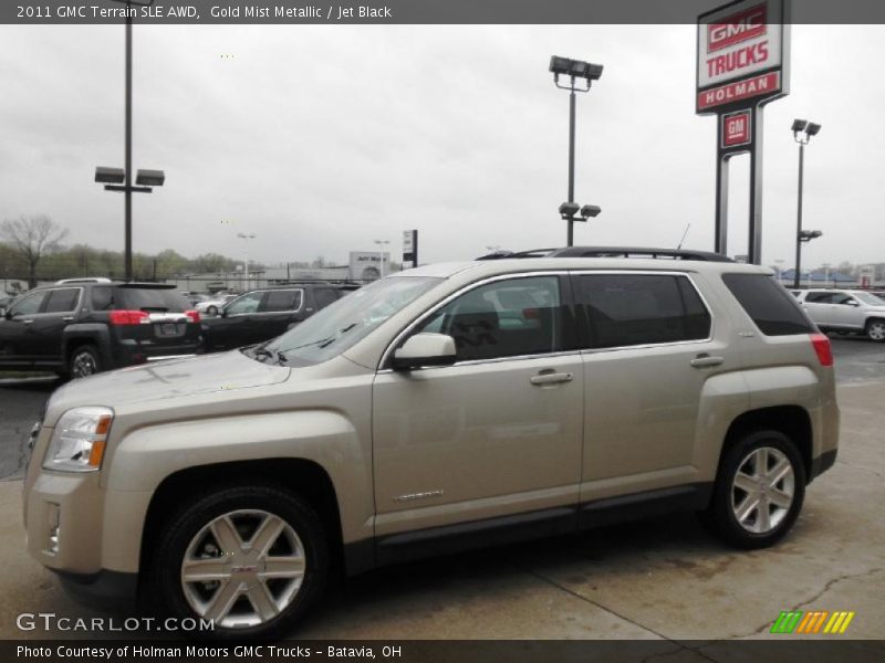 Gold Mist Metallic / Jet Black 2011 GMC Terrain SLE AWD