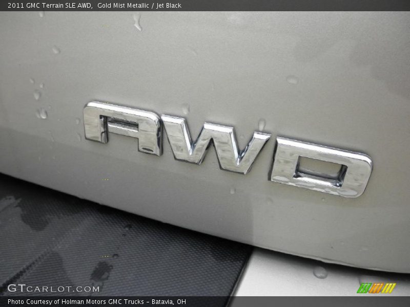 Gold Mist Metallic / Jet Black 2011 GMC Terrain SLE AWD