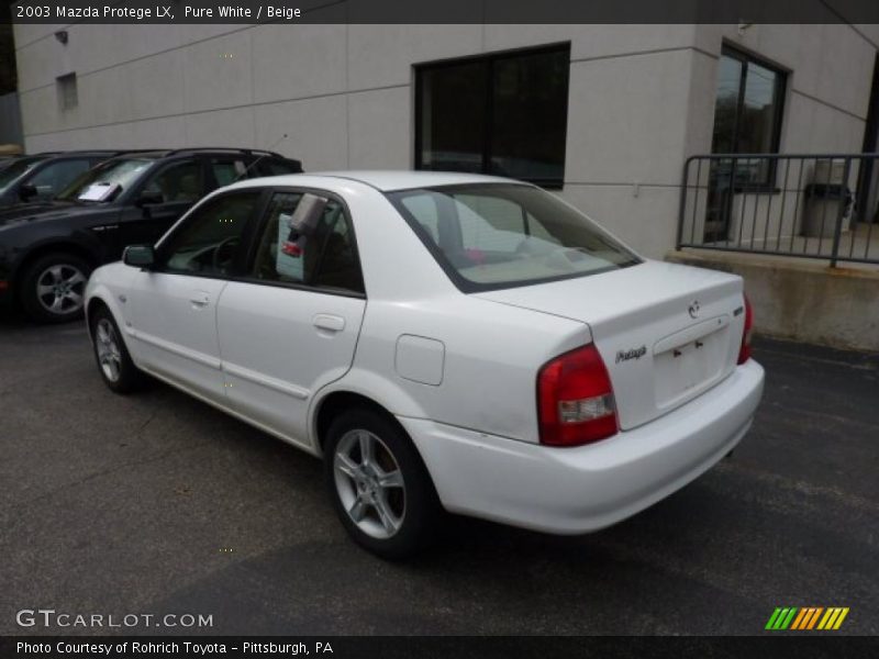 Pure White / Beige 2003 Mazda Protege LX