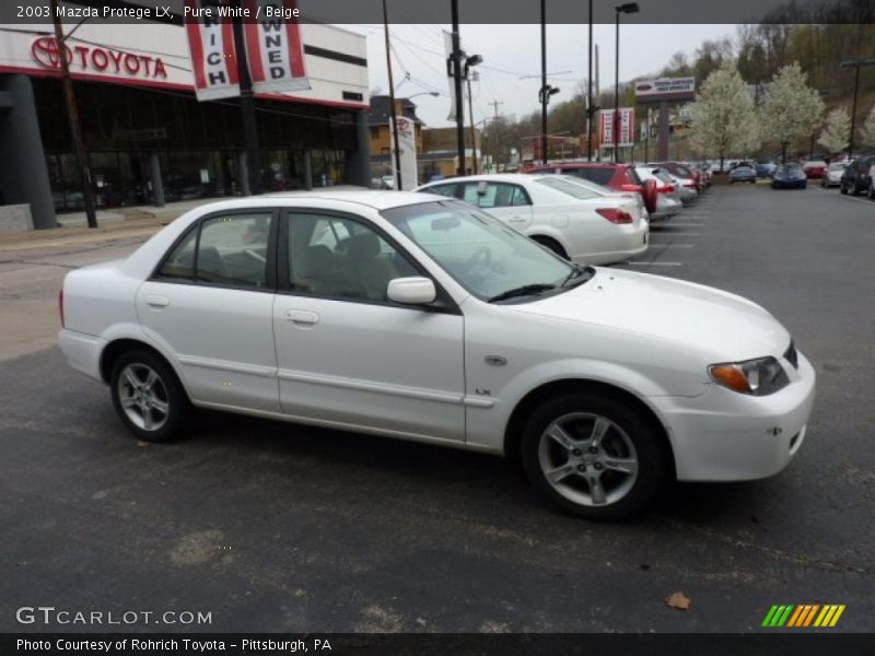 Pure White / Beige 2003 Mazda Protege LX