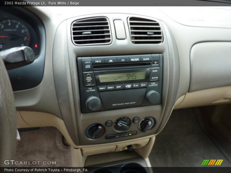 Pure White / Beige 2003 Mazda Protege LX