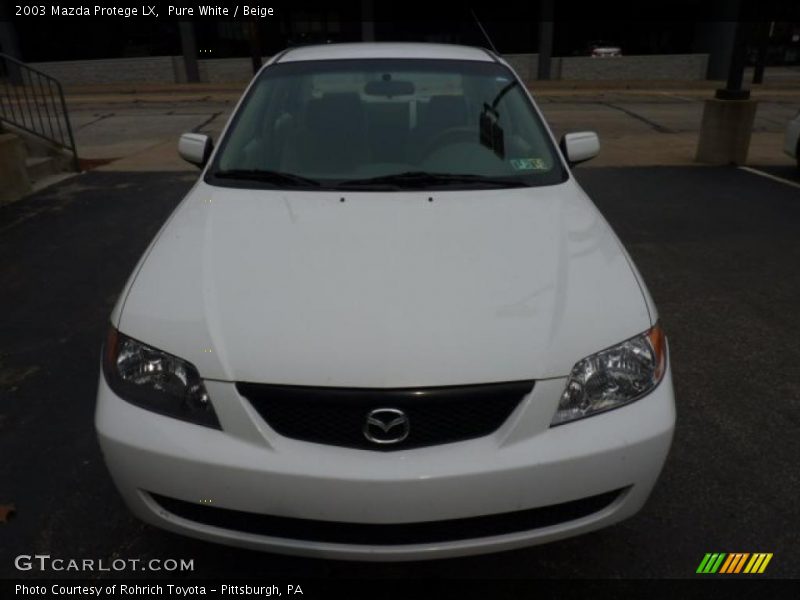 Pure White / Beige 2003 Mazda Protege LX