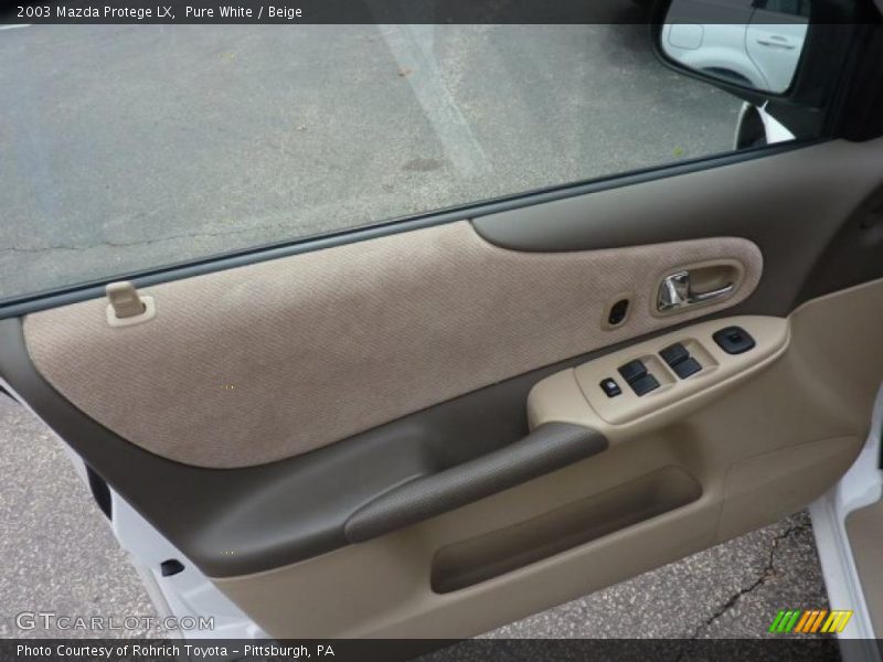 Pure White / Beige 2003 Mazda Protege LX