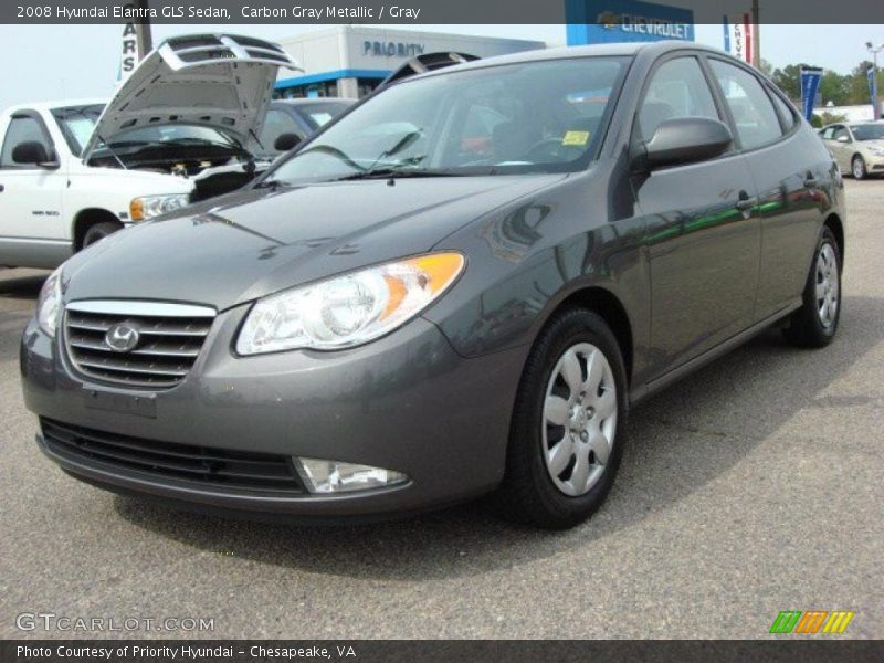 Carbon Gray Metallic / Gray 2008 Hyundai Elantra GLS Sedan