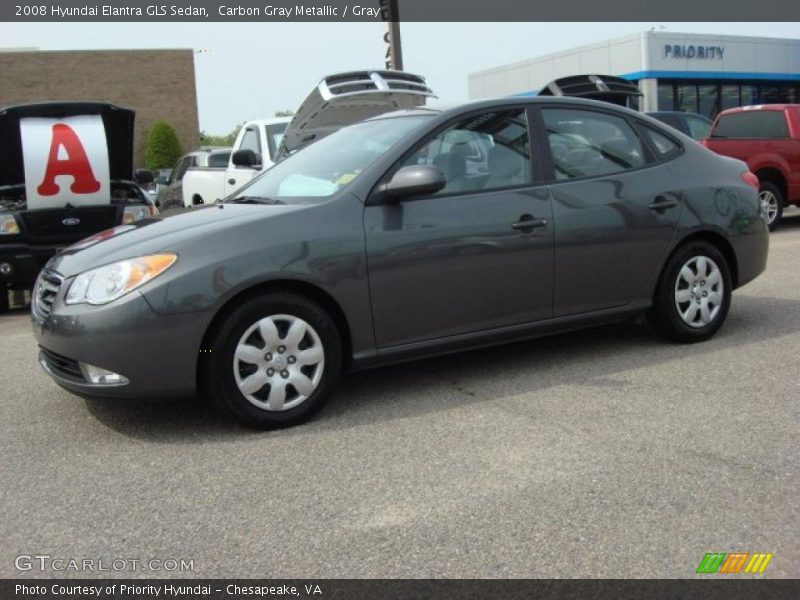 Carbon Gray Metallic / Gray 2008 Hyundai Elantra GLS Sedan