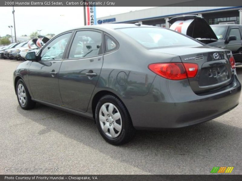Carbon Gray Metallic / Gray 2008 Hyundai Elantra GLS Sedan