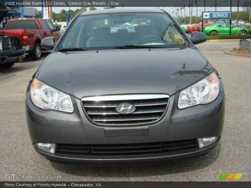 Carbon Gray Metallic / Gray 2008 Hyundai Elantra GLS Sedan