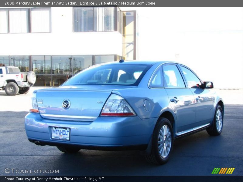 Light Ice Blue Metallic / Medium Light Stone 2008 Mercury Sable Premier AWD Sedan