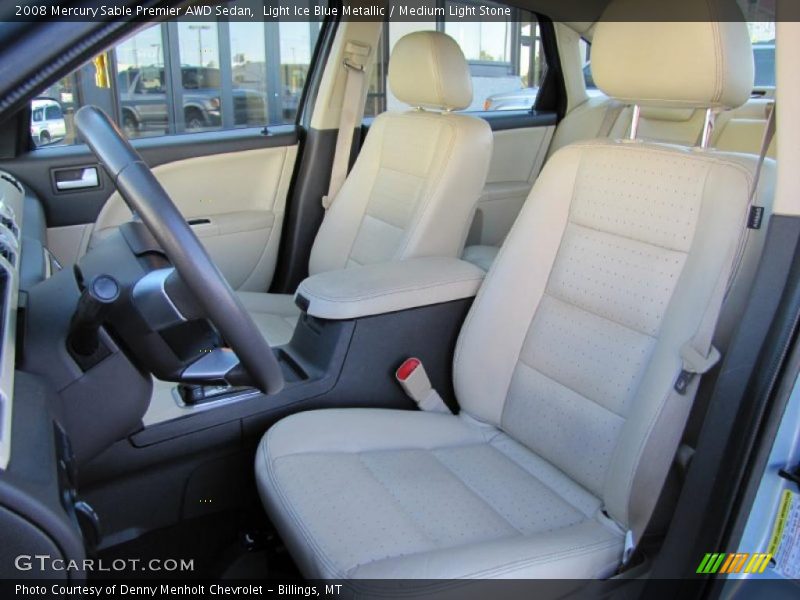 Light Ice Blue Metallic / Medium Light Stone 2008 Mercury Sable Premier AWD Sedan