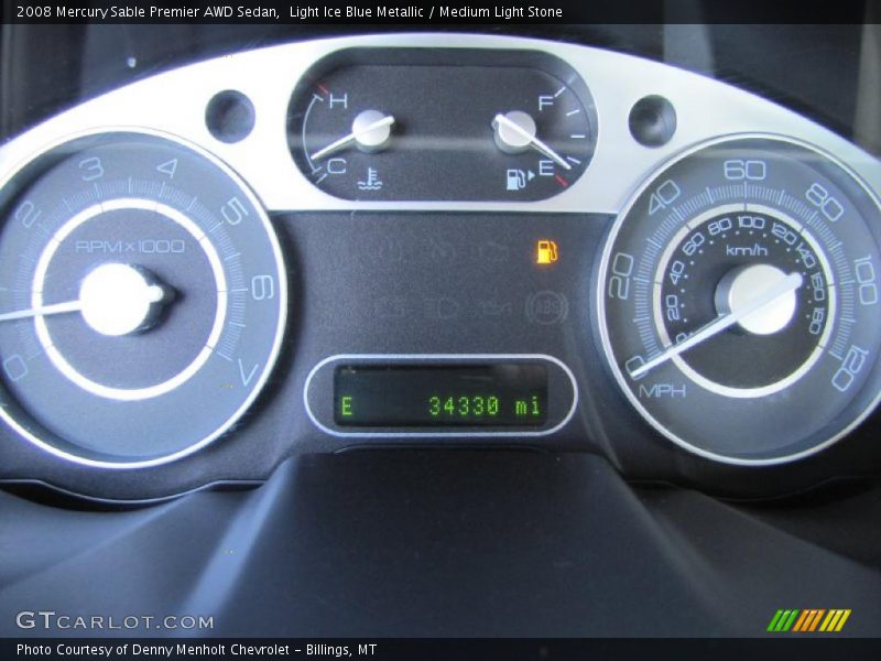  2008 Sable Premier AWD Sedan Premier AWD Sedan Gauges