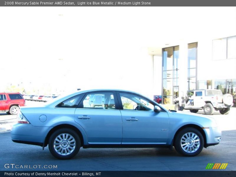 Light Ice Blue Metallic / Medium Light Stone 2008 Mercury Sable Premier AWD Sedan