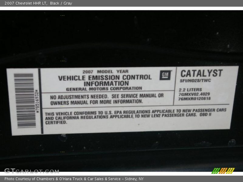 Black / Gray 2007 Chevrolet HHR LT