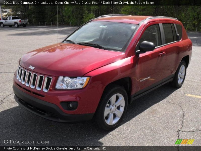 Deep Cherry Red Crystal Pearl / Dark Slate Gray/Light Pebble Beige 2011 Jeep Compass 2.4 Latitude