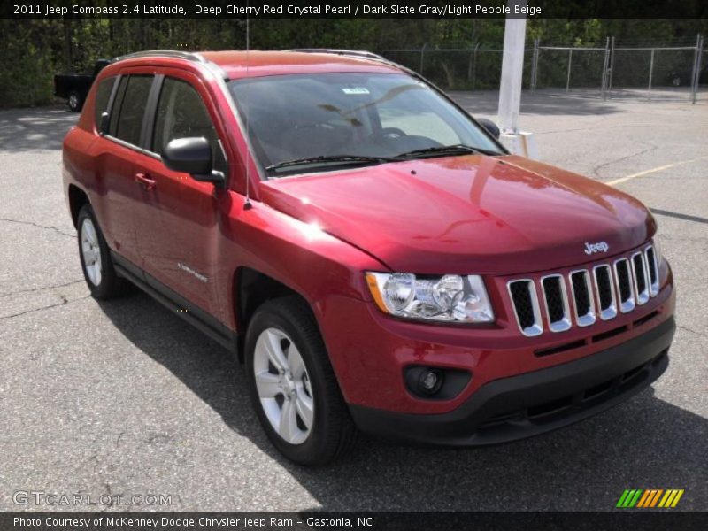 Deep Cherry Red Crystal Pearl / Dark Slate Gray/Light Pebble Beige 2011 Jeep Compass 2.4 Latitude