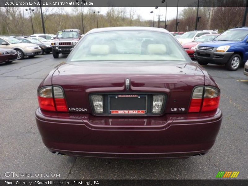 Dark Cherry Metallic / Beige 2006 Lincoln LS V8