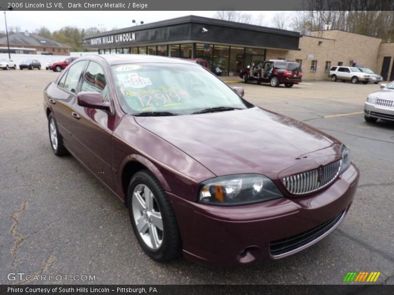 Dark Cherry Metallic / Beige 2006 Lincoln LS V8