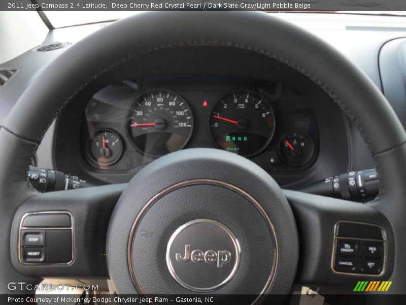 Deep Cherry Red Crystal Pearl / Dark Slate Gray/Light Pebble Beige 2011 Jeep Compass 2.4 Latitude