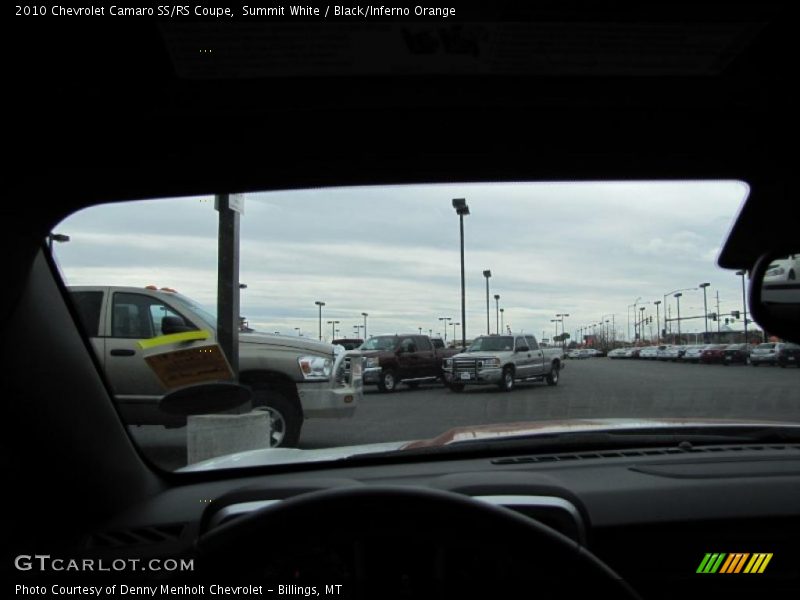 Summit White / Black/Inferno Orange 2010 Chevrolet Camaro SS/RS Coupe