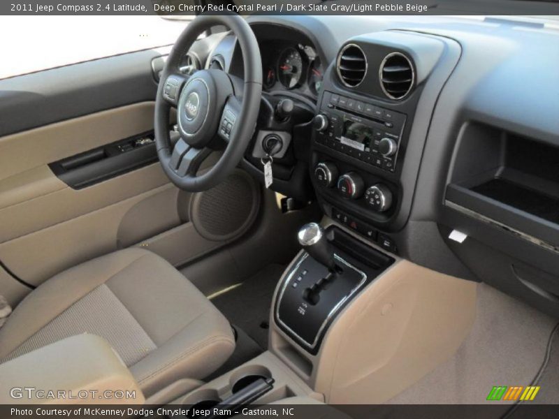 Deep Cherry Red Crystal Pearl / Dark Slate Gray/Light Pebble Beige 2011 Jeep Compass 2.4 Latitude