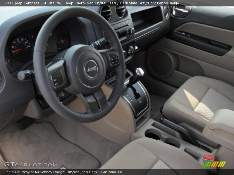 Deep Cherry Red Crystal Pearl / Dark Slate Gray/Light Pebble Beige 2011 Jeep Compass 2.4 Latitude