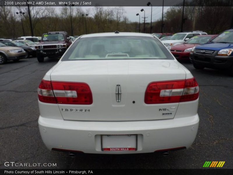 White Suede / Sand 2008 Lincoln MKZ AWD Sedan