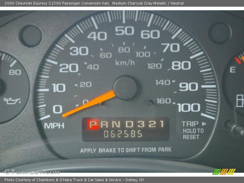 Medium Charcoal Gray Metallic / Neutral 2000 Chevrolet Express G1500 Passenger Conversion Van