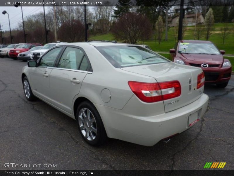 Light Sage Metallic / Sand 2008 Lincoln MKZ AWD Sedan