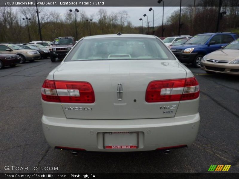 Light Sage Metallic / Sand 2008 Lincoln MKZ AWD Sedan