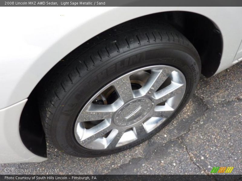 Light Sage Metallic / Sand 2008 Lincoln MKZ AWD Sedan