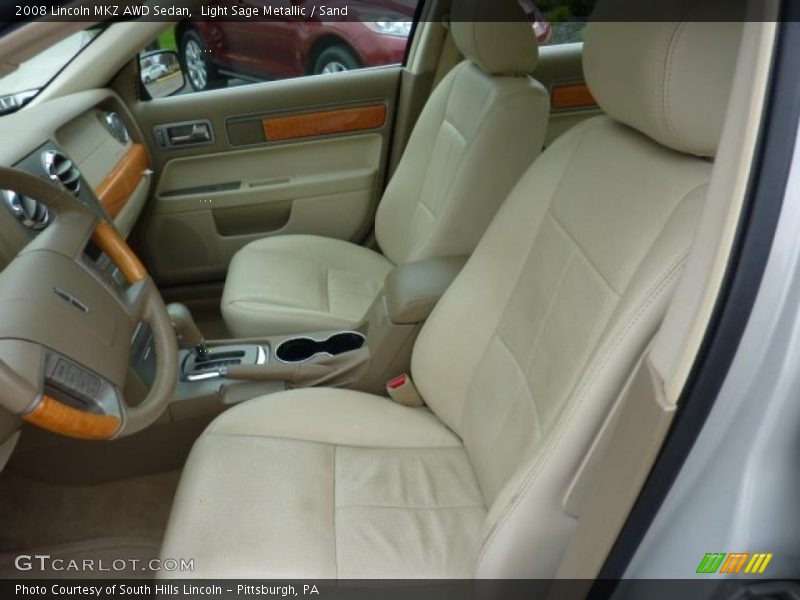 Light Sage Metallic / Sand 2008 Lincoln MKZ AWD Sedan