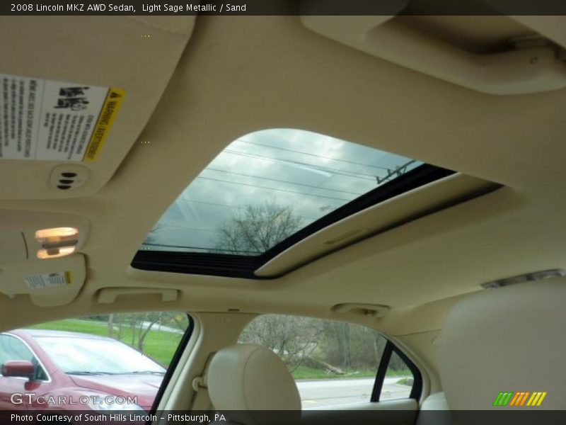 Light Sage Metallic / Sand 2008 Lincoln MKZ AWD Sedan