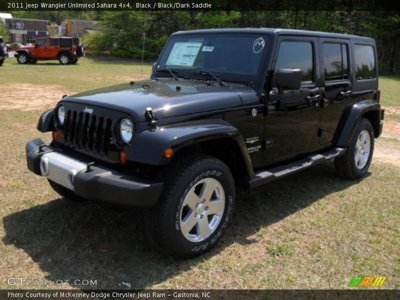 Black / Black/Dark Saddle 2011 Jeep Wrangler Unlimited Sahara 4x4