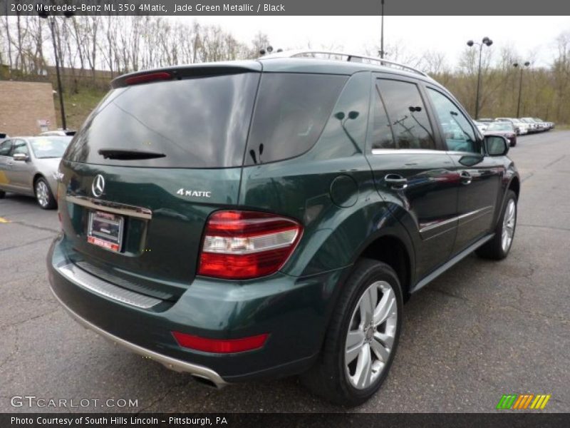 Jade Green Metallic / Black 2009 Mercedes-Benz ML 350 4Matic