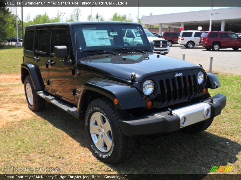 Black / Black/Dark Saddle 2011 Jeep Wrangler Unlimited Sahara 4x4