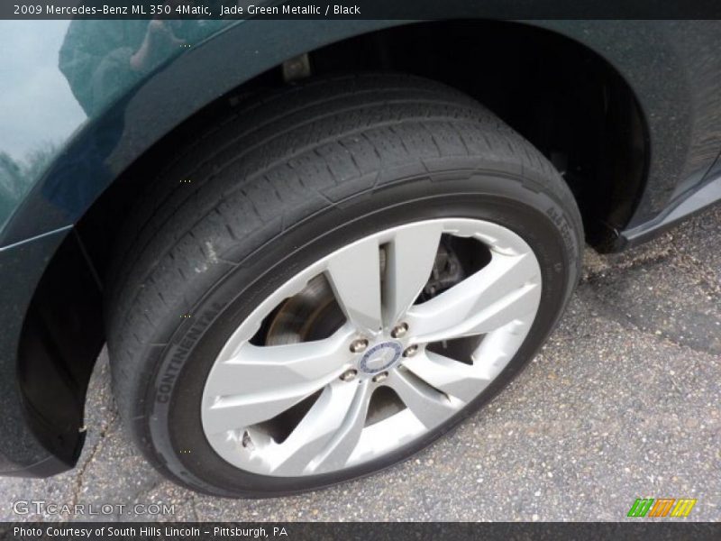 Jade Green Metallic / Black 2009 Mercedes-Benz ML 350 4Matic