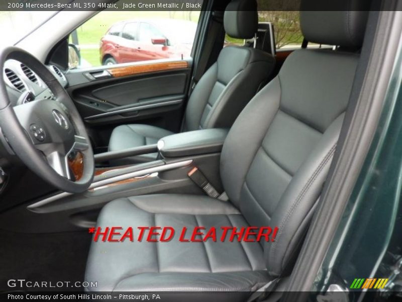 Jade Green Metallic / Black 2009 Mercedes-Benz ML 350 4Matic
