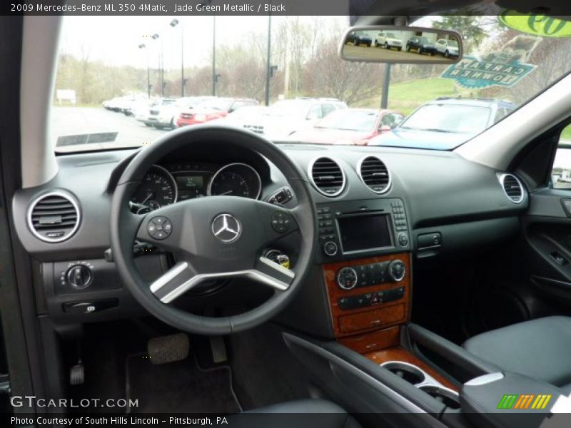 Jade Green Metallic / Black 2009 Mercedes-Benz ML 350 4Matic